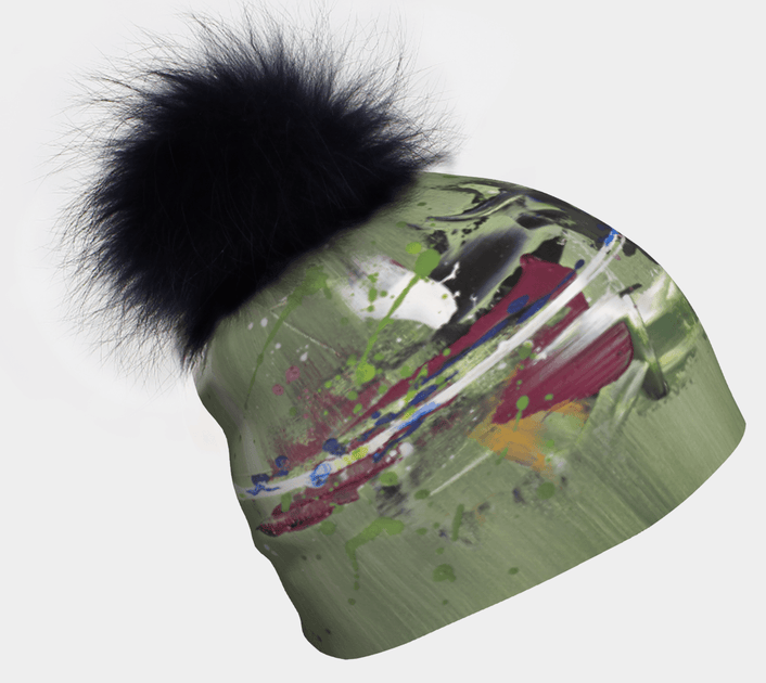 Amazonia Beanie With Black Removable Pompom