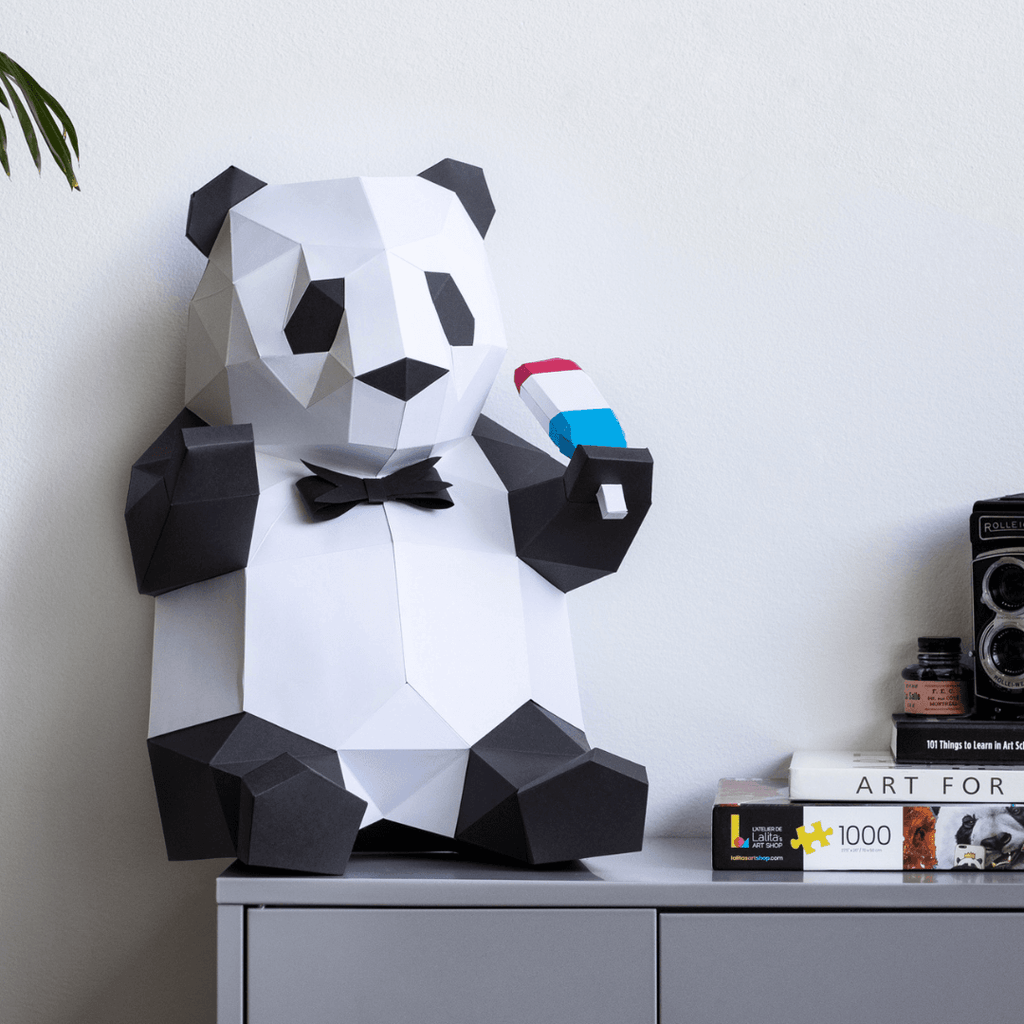 Panda, Panda Gifts, Panda Gifts for Kids, Panda Papercraft, Ornament,  Activities for Kids, Painting Kits, Paper Mache, DIY Kits for Kids by La  Design Boutique